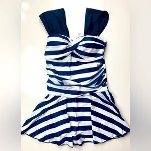 One-Piece Dress Swimsuit with Shorts NWT